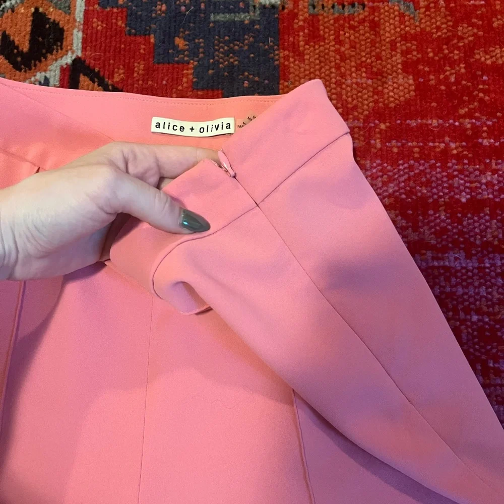 Alice + Olivia pink, wide leg trousers - Picture 2 of 5